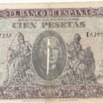 CRBS1133 BILLETE ESPAÑA 100 PESETAS 1940 USADO CON ROTURA