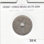 CR3067 MONEDA CONGO BELGA 10 CENTIMOS 1924 BC