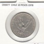 CR3077 MONEDA CHILE 10 PESOS 1978 BC