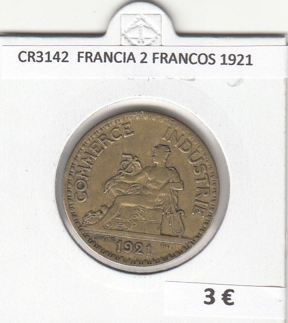 imagen-13-16033.jpg CR3142 MONEDA FRANCIA 2 FRANCOS 1921 MBC - Imagen 1