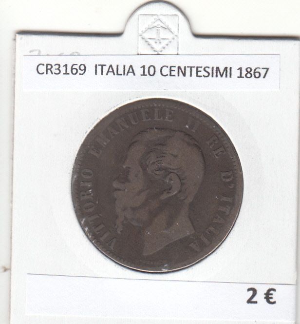 imagen-13-16122.jpg CR3169 MONEDA ITALIA 10 CENTESIMI 1867 MBC - Imagen 1