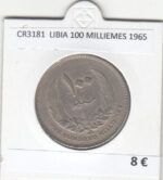 CR3181 MONEDA LIBIA 100 MILLIEMES 1965 MBC