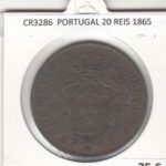 CR3286 MONEDA PORTUGAL 20 REIS 1865 MBC