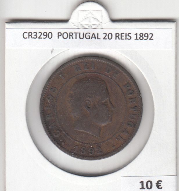 imagen-13-16196.jpg CR3290 MONEDA PORTUGAL 20 REIS 1892 MBC - Imagen 1