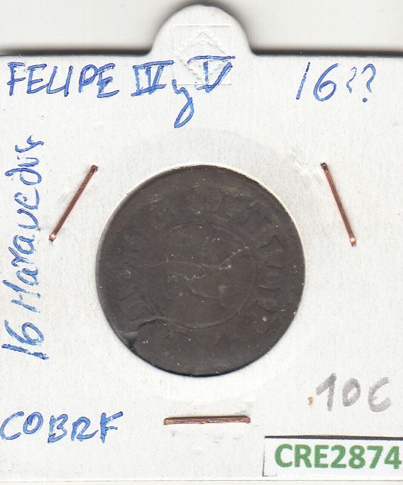 imagen-13-16246.jpg CRE2874 MONEDA ESPAÑA FELIPE IV 16 MARAVEDIES COBRE - Imagen 1