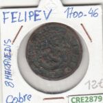 CRE2879 MONEDA ESPAÑA FELIPE V 8 MARAVEDIS 1700-46 COBRE