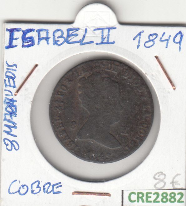 imagen-13-16254.jpg CRE2882 MONEDA ESPAÑA ISABEL II 8 MARAVEDIES 1849 COBRE - Imagen 1