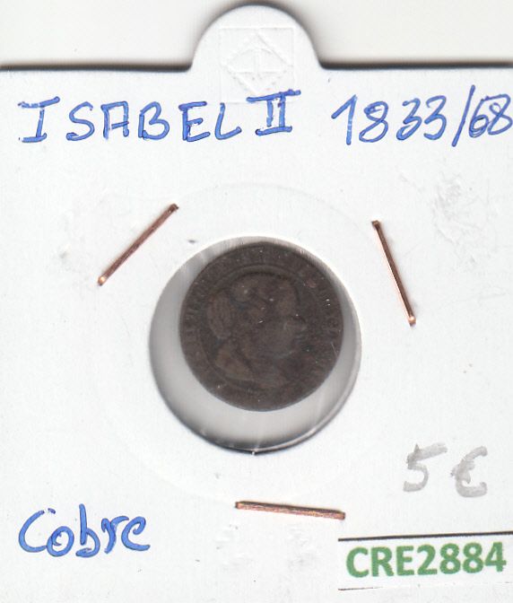 imagen-13-16256.jpg CRE2884 MONEDA ESPAÑA ISABEL II 1833-68 COBRE - Imagen 1
