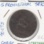 CRE2886 MONEDA ESPAÑA GOBIERNO PROVISIONAL 10 CTS 1870 COBRE