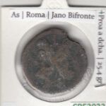 CRE3022 MONEDA ROMANA AS JANO BIFRONTE PROA