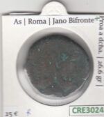 CRE3024 MONEDA ROMANA AS JANO BIFRONTE PROA