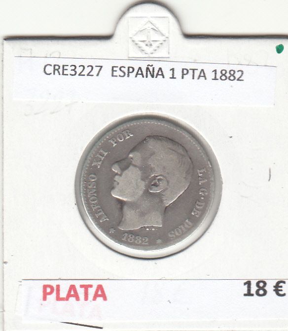 imagen-13-16321.jpg CRE3227 MONEDA ESPAÑA 1 PESETA 1882 PLATA - Imagen 1
