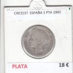 CRE3237 MONEDA ESPAÑA 1 PESETA 1902 PLATA