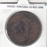 CR3355 MONEDA PORTUGAL 20 REIS 1848 MBC