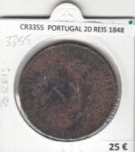 CR3355 MONEDA PORTUGAL 20 REIS 1848 MBC
