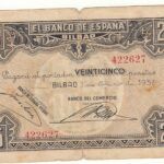 CRBL0134 BIILLETE LOCAL BILBAO 25 PESETAS 1937 BC