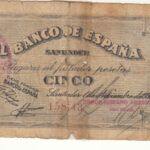 CRBL0148 BIILLETE LOCAL SANTANDER 5 PESETAS 1936 MC