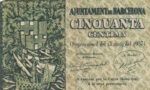 CRBL0152 BILLETE LOCAL AYTO DE BARCELONA 50 CTS 1937 MBC