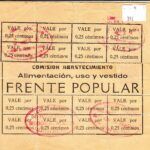 CRBL0187 PLIEGO DE VALES FRENTE POPULAR 0,25 CTS MBC