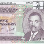 BILLETE BURUNDI 100 FRANCOS 2010 P-44a SIN CIRCULAR