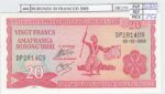 BILLETE BURUNDI 20 FRANCOS 2005 P-27d.4 SIN CIRCULAR