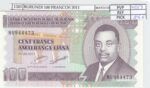 BILLETE BURUNDI 100 FRANCOS 2011 P-44b SIN CIRCULAR