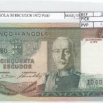 BILLETE ANGOLA 50 ESCUDOS 1972 P-100 SIN CIRCULAR CON DOBLEZ CENTRAL