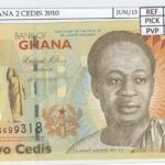 BILLETE GHANA 2 CEDIS 2010 P-37Аa SIN CIRCULAR