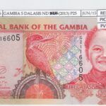 BILLETE GAMBIA 5 DALASIS 2013 P-25c SIN CIRCULAR
