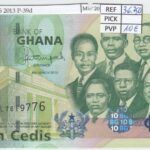 BILLETE GHANA 10 CEDIS 2013 P-39d SIN CIRCULAR