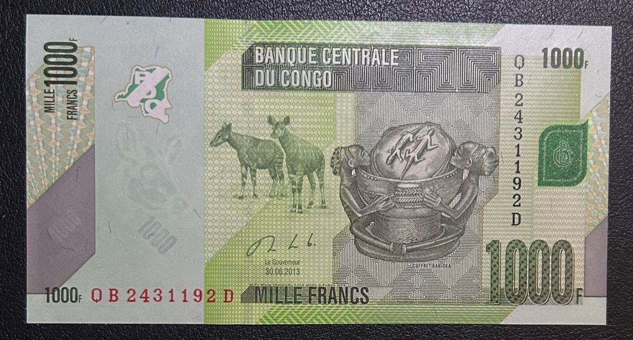 imagen-13-16834.jpg BILLETE CONGO 1.000 FRANCOS 2013 P-101b.2 SIN CIRCULAR - Imagen 1