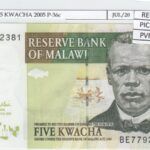 BILLETE MALAWI 5 KWACHA 2005 P-36c SIN CIRCULAR