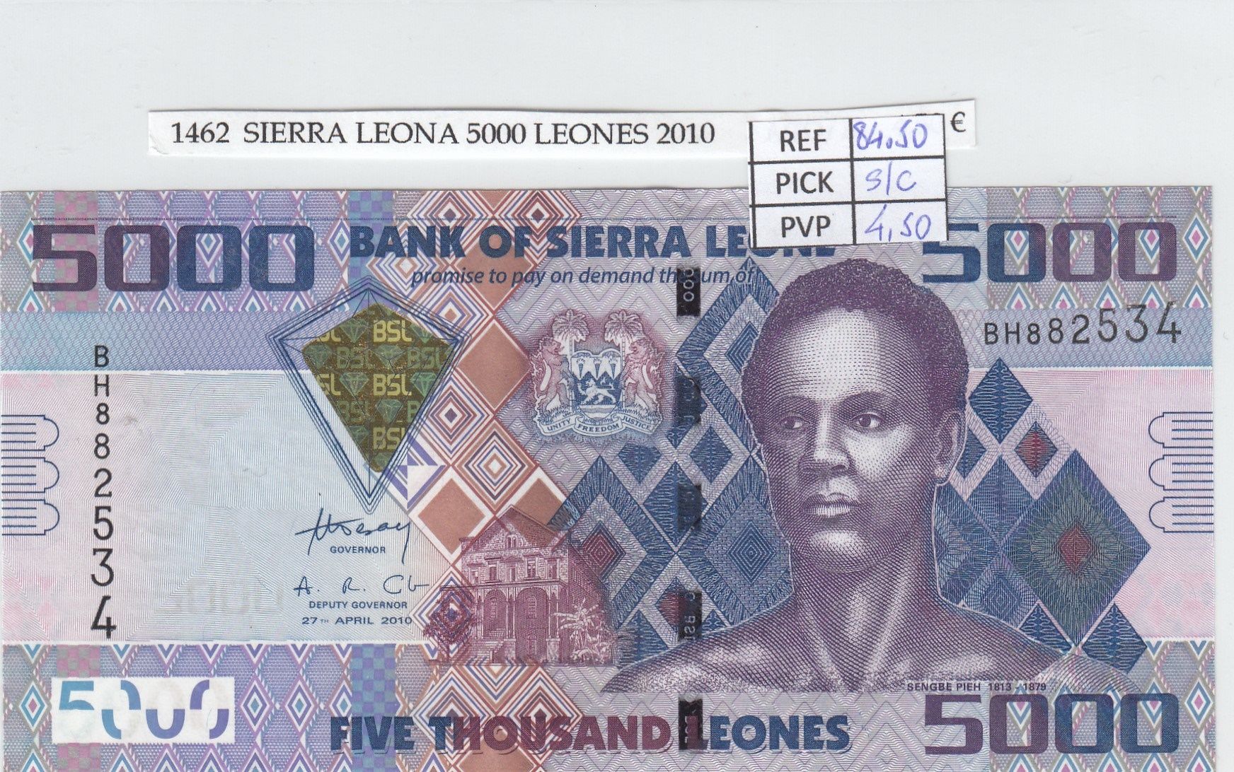 imagen-13-16936.jpg BILLETE SIERRA LEONA 5.000 LEONES 2010 P-32a SIN CIRCULAR - Imagen 1