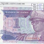 CRJ0720 BILLETE ZAIRE 1 ZAIRE 1993 P-52a SIN CIRCULAR