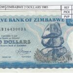 BILLETE ZIMBABWE 2 DOLARES 1983 P-1b SIN CIRCULAR