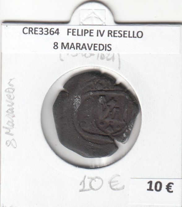 imagen-13-17193.jpg CRE3364 MONEDA ESPAÑA FELIPE IV RESELLO 8 MARAVEDIS - Imagen 1