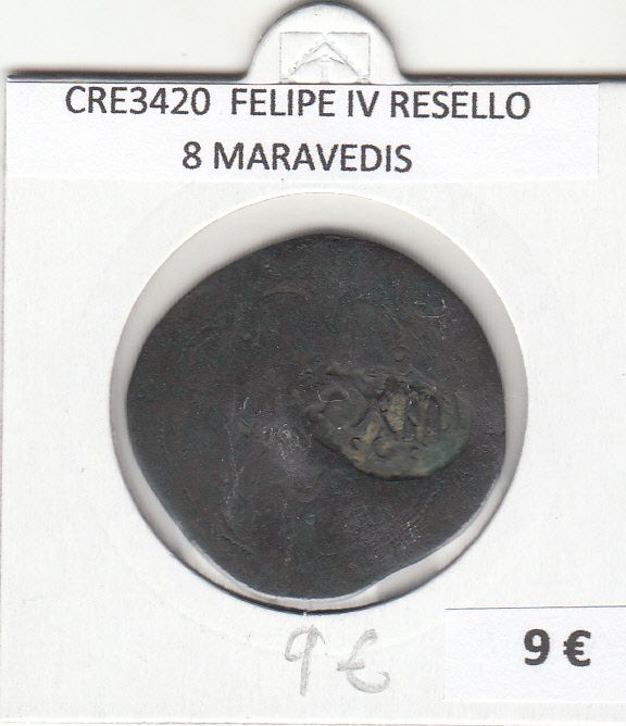 imagen-13-17249.jpg CRE3420 MONEDA ESPAÑA FELIPE IV RESELLO 8 MARAVEDIS - Imagen 1