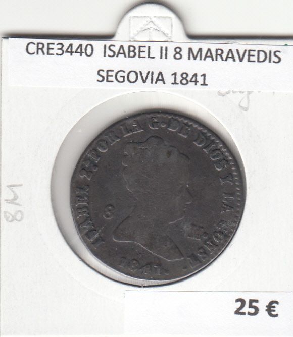 imagen-13-17268.jpg CRE3440 MONEDA ESPAÑA ISABEL II 8 MARAVEDIS SEGOVIA 1841 - Imagen 1