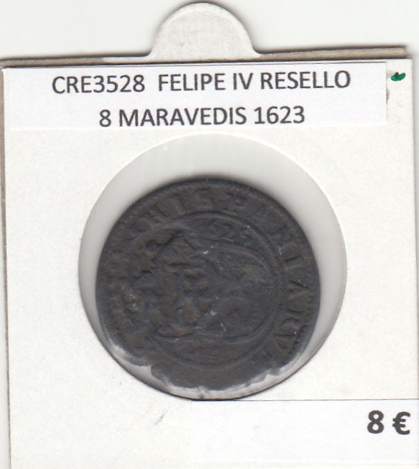 imagen-13-17355.jpg CRE3528 MONEDA ESPAÑA FELIPE IV RESELLO 8 MARAVEDIS - Imagen 1