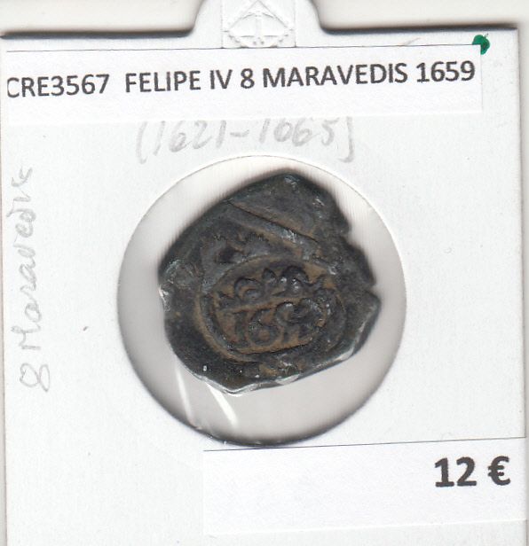 imagen-13-17393.jpg CRE3567 MONEDA ESPAÑA FELIPE V 4 MARAVEDIS BURGOS 1790 - Imagen 1