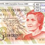 BILLETE BRASIL 100 CRUZADOS NOVOS 1989 P-220a