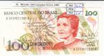 BILLETE BRASIL 100 CRUZADOS NOVOS 1989 P-220a