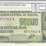 BILLETE BOLIVIA 50.000 PESOS BILLETE BOLIVIANOS 1984 P-170a.2
