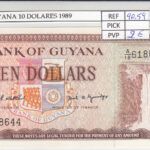 BILLETE GUYANA 10 DOLARES 1989 P-23d N01186