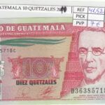 BILLETE GUATEMALA 10 QUETZALES 2010 P-123a N01339