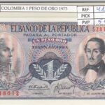 BILLETE COLOMBIA 1 PESO DE ORO 1973 P-404e.5 N01539
