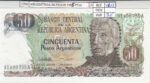 BILLETE ARGENTINA 50 PESOS 1985 P-314a.2 N01705