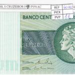 BILLETE BRASIL 1 CRUZEIROS 1980 P-191Аc N01842
