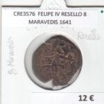 CRE3576 MONEDA ESPAÑA FELIPE IV RESELLO 8 MARAVEDIS