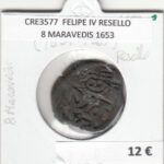 CRE3577 MONEDA ESPAÑA FELIPE IV RESELLO 8 MARAVEDIS